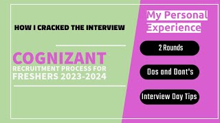 Cognizant Interview Process for Freshers 20232024How I cracked InterviewGenC CTS India in English [upl. by Meekah]