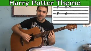 Tutorial Harry Potter Movie Theme  Fingerstyle Guitar w TAB aka Hedwigs Theme [upl. by Bronny]