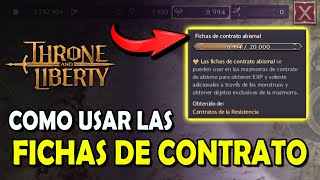 👉Como usar las FICHAS DE CONTRATO ABISMAL en Throne and Liberty [upl. by Eekcaj]