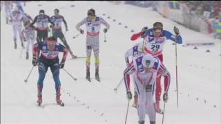 Northug Bauer Olsson swedish comments 50km classic mass start finish VM Falun 2015 [upl. by Santana]