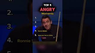 Top 5 angry moments in snooker [upl. by Atteyek]