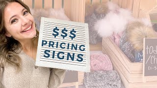 Craft Show Pricing Signage Ideas  Which Way Works Best 🤔 [upl. by Aisanat]