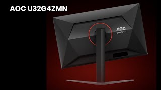 AOC U32G4ZMN Gaming Monitor  First Look  Review Full Specifications [upl. by Ocirled204]