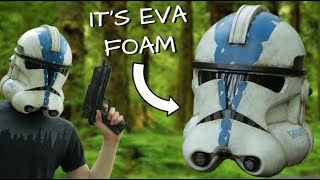 Make Your Own CLONE TROOPER Helmet Out Of EVA Foam  With Templates [upl. by Harday408]