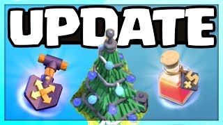 REVEALED Clash of Clans UPDATE  NEW SHOVEL POTION and XMas Tree [upl. by Barker863]