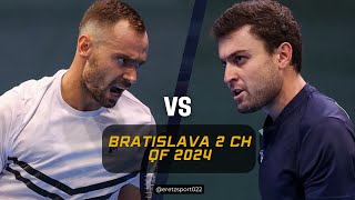 Bratislava 2 Challenger QF Roman Safiullin 1 vs Aslan Karatsev Highlights [upl. by Yauqram475]