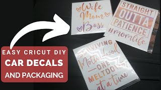 DIY Car Decal With A Cricut MachineAnd How To Package For Selling [upl. by Janene230]