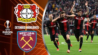 Bayer Leverkusen vs West Ham Extended Highlights  UEL QuarterFinals 1st Leg  CBS Sports Golazo [upl. by Nelda]