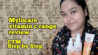 My Real SKINCARE CTM ROUTINE with Mylocare Vitamin C range [upl. by Georgette]