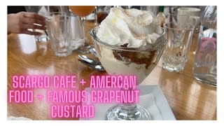 Scargo Café Dennis Port Cape Cod MA  American Café  Famous Grapenut Custard  Fun N Flavors [upl. by Bohrer]