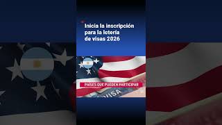 Inicia la inscripción para la lotería de visas 2026 [upl. by Bridie]