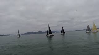 Alerion 28 Race off Marina Green San Francisco on October 16 2022 [upl. by Nirehtak]