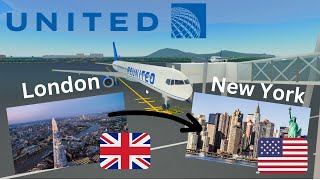 TRIPREPORT  United 757 London Gatwick  New York JFK  REAL SOUNDS 🔊🔊  PTFS [upl. by Gothard]