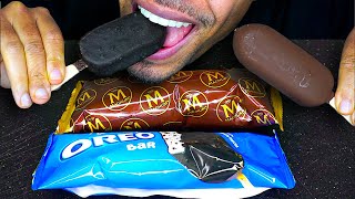 ASMR OREO MAGNUM ICE CREAM BARS COOKIES N CREAM BIG BITES EATING BATTLE CHANNEL SOUNDS JERRY CANDY [upl. by Ward]