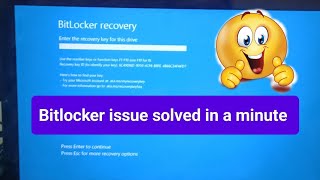 how to solve the bitlocker issue in windows bitlocker microsoft windows dell [upl. by Nnek823]