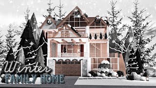 BLOXBURG Winter Family Home  tour  speedbuild ❄️ [upl. by Deron64]