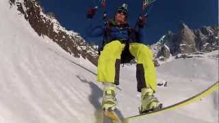 Speed Riding Aiguille Verte Chamonix 4122m Solo Ascent by Le Couturier [upl. by Dunton]