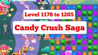 Candy Crush Saga Level 1178 to 1205 [upl. by Eelyab]