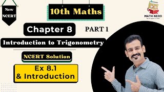 Ch 8 Introduction to Trigonometry  ncert solution  ex 81  Class 10  CBSE Maths  Introduction [upl. by Nodnrb]