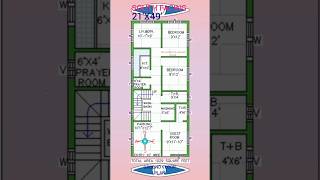 21X49 SOUTH FACING HOUSE PLAN officeodishaghar [upl. by Anneirda]