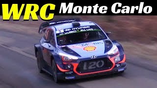 WRC Rally Monte Carlo 2018  Day 2  Special Stage VaumeilhClaret eveningnight  Pure Sound [upl. by Kannry866]