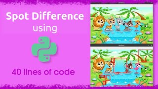 python project  spot difference  structural similarity  skimage [upl. by Emanuele854]