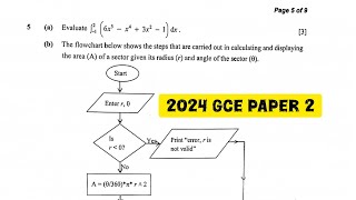 Flow Chart to Pseudo Code  Calculus Integration 2024 Paper 2 GCE Mathematics [upl. by Stepha]