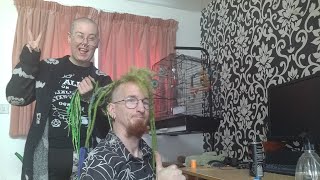 time lapse of me dreading my brother hair and funeral bits 😂 [upl. by Elka]