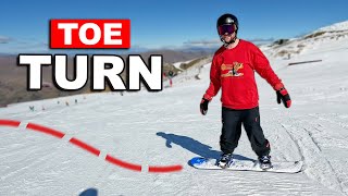 3 Beginner Snowboard Tips of Doing Toe Turns [upl. by Eiffe]