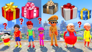 GTA V Little Singham 😎 Opening Gift 🎁Container With Colorful Granny 😳Motu😍 Shinchan Kicko [upl. by Dranel]