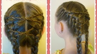 Criss Cross French Braids Hairstyle Hair4MyPrincess [upl. by Einattirb]