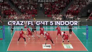 Volleyball USA  Poland Amazaing Full Match 2024 Paris Olympics Preparation [upl. by Lotty]