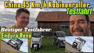 China Leichtfahrzeuge‼️4Rad EDUR und 45Kmh 3Rad ELISA Kleine Testrunde mit Enduro Rene [upl. by Aihsenrad]