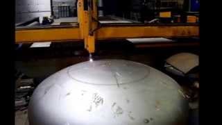 Dome cutting with a plasma cutting CNC machine [upl. by Erotavlas]