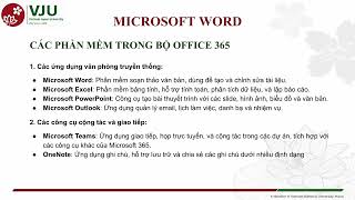 Session 01  Lesson 03  Bộ phần mềm office [upl. by Joyan]