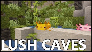 Where To Find LUSH CAVES In MINECRAFT 118 [upl. by Eidahs]