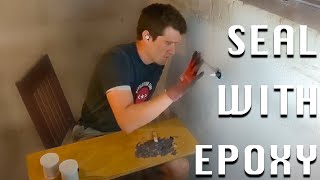 Prepare a concrete wall for epoxy injection waterproofing [upl. by Lust626]