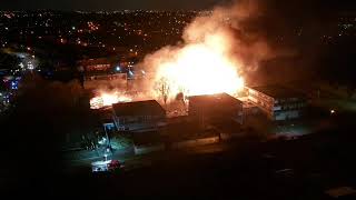 Drone captures Manor High School fire [upl. by Assyli199]