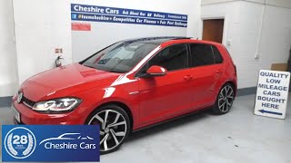 Used VW Golf GTi Performance in Tornado Red for sale Crewe Cheshire at Cheshire Cars [upl. by Tnomyar]