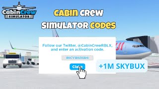 ALL WORKING CODES IN CABIN CREW SIMULATOR APRIL 2024 [upl. by Sirrad]