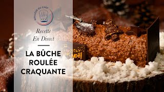 Recette de CHEF  la Bûche Roulée Craquante du Chef MOF Stéphane Glacier [upl. by Tooley]