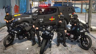 CRIMINOSO REAGE a ABORDAGEM do GIROROTAM PMGO  GTA 5 POLICIAL [upl. by Yalc]