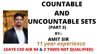 COUNTABLE AND UNCOUNTABLE SETS PART 3 [upl. by Airotnahs]