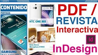 InDesign Crear PDF  Revista Interactiva Botones Hipervinculos etc [upl. by Iatnohs]