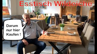 Esstisch Wildeiche massiv günstig kaufen [upl. by Rothschild]