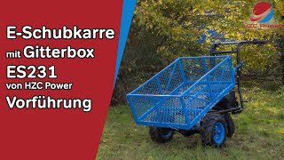 Elektrische Schubkarre bis 230 kg Zuladung ES231 Vorführung [upl. by Winnie885]