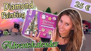 GlitzerParadies ✨ Mein erstes Mal 3D Diamond Painting 💎 Unboxing des knuffigen Adventskalenders [upl. by Eelana661]