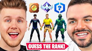 GUESS THE FORTNITE RANK vs Courage [upl. by Corina]