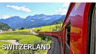 Swiss Train  Discover the Hidden Wonders on the Le prese to Pontresina  4k [upl. by Llevad]