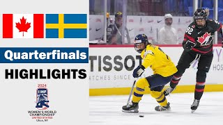 Canada vs Sweden Full Highlights  Quarterfinals  2024 Womens World Hockey Championship [upl. by Orual]